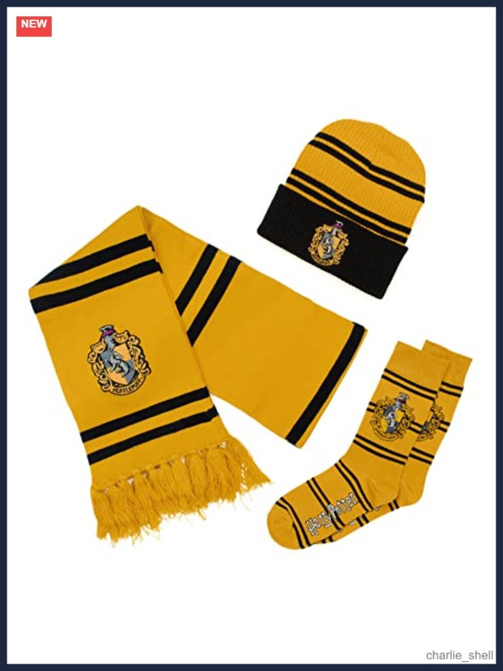 Harry Potter Knit Scarf Beanie Socks 3pc Winter Bundle Gift Set